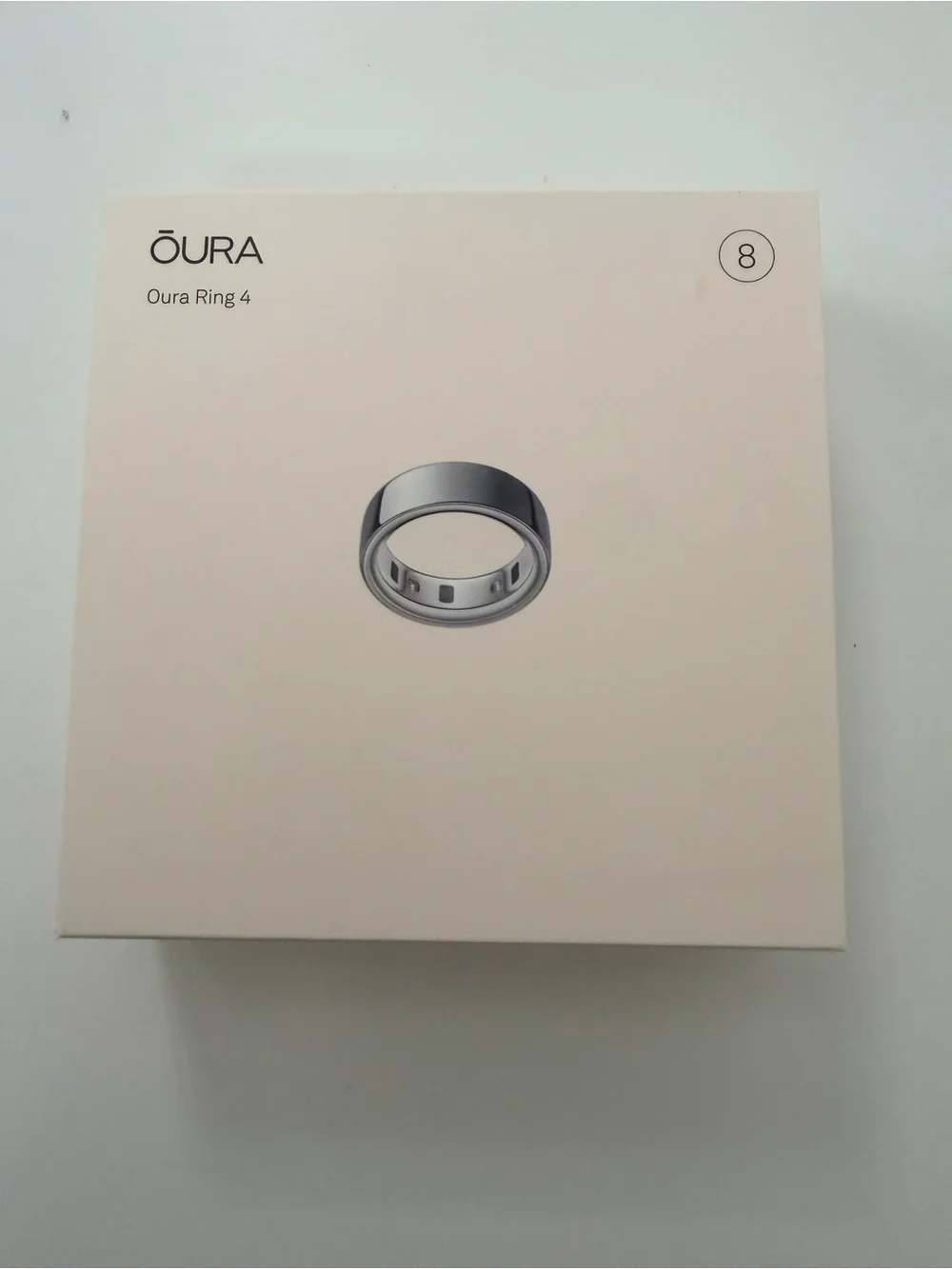 Oura Ring 4 silver Charging Dock with two rings size 8